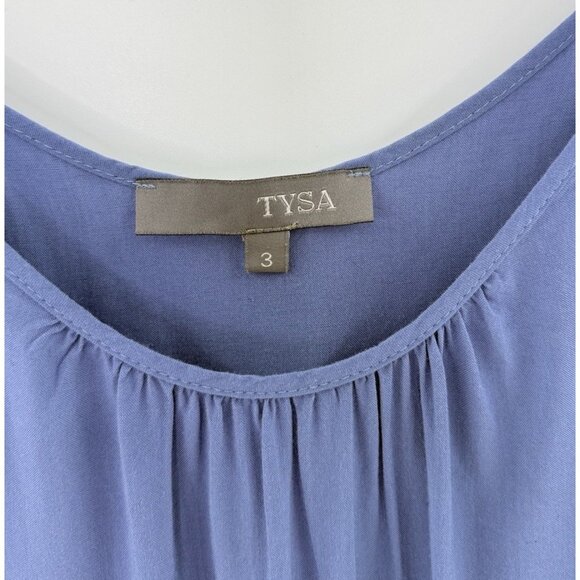 TYSA Long Perfect Adjustable Strap Blue Maxi‎ Dress Sz 3 Minimal Boho Flowy USA - Picture 4 of 8